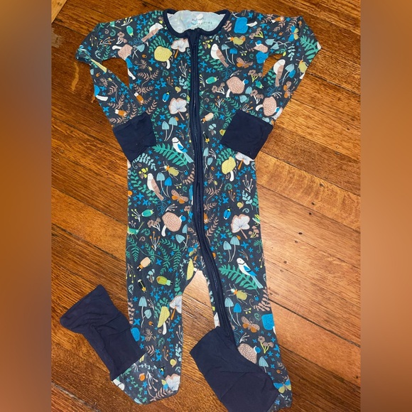 Little sleepies bamboo midnight woodland magic convertible sleeper zippie footie